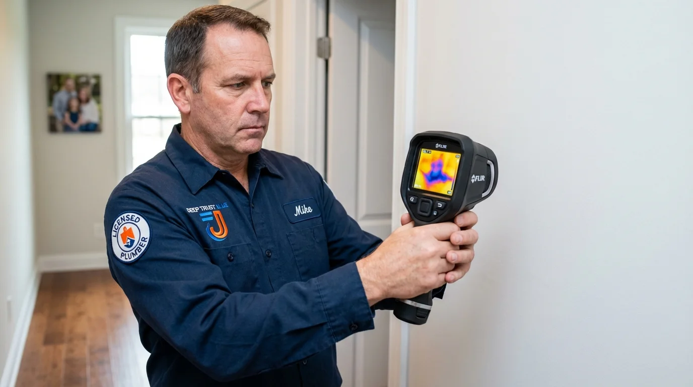 Thermal imaging leak detection by Johns Plumbing LLC in Grand Marais